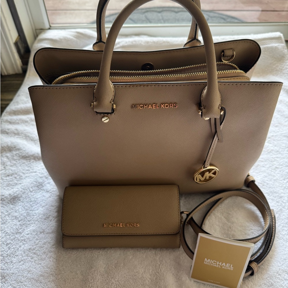 Michael Kors Tan Leather Tote Bag